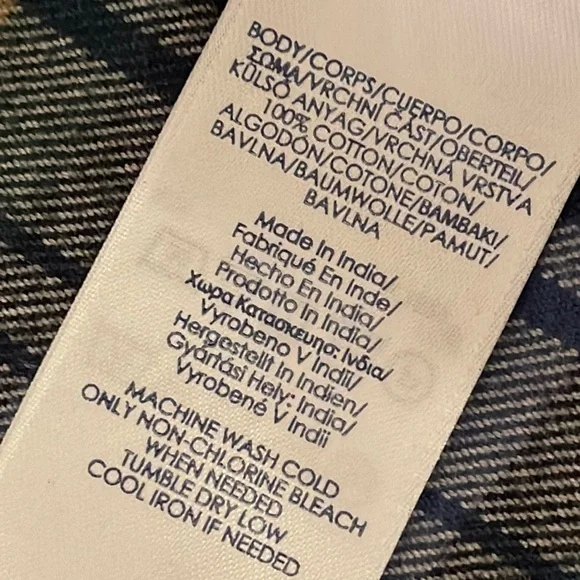 CHAPS Tartan 💯 Cotton Shacket Sz. MD - Picture 14 of 16